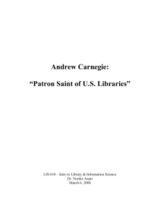 Andrew Carnegie: - University of Hawaii