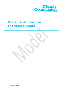 Model trust deed - The Charity Commission for Northern Ireland