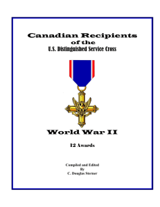 DSC Awards to members of the Canadian Military