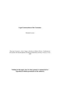 Legal Constructions of the Consumer