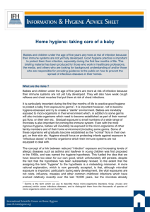 Home hygiene: taking care of a baby