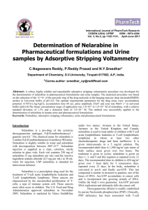 Determination of Nelarabine in Pharmaceutical formulations and