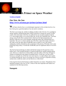 A Primer on Space Weather