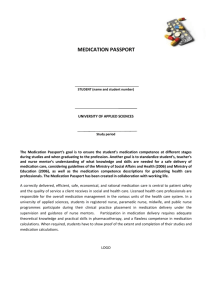 MEDICATION PASSPORT STUDENT (name and student number