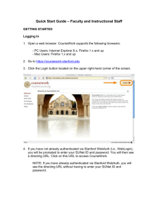 Quick Start Guide – Faculty and Instructional Staff GETTING