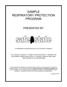 Respiratory Protection - UA SafeState