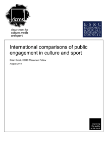 International comparisons of public engagement in culture