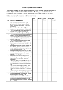 Human rights school checklist