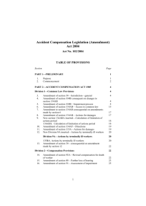 Accident Compensation Legislation (Amendment) Act 2004