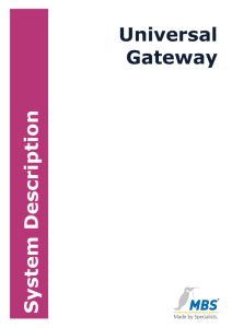 6. System functions of the Gateways