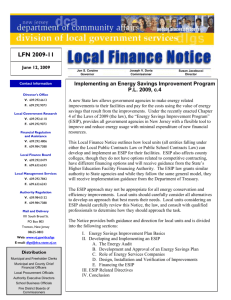 2009-11 Implementing an Energy Savings Improvement Program