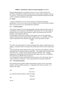 ANNEX A - Specification method for textual languages