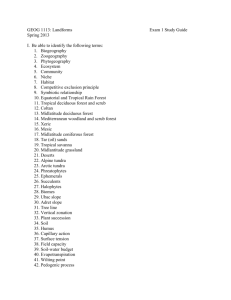 GEOG 1113: Landforms Exam 1 Study Guide Spring 2013 Be able