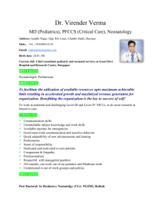 Dr. Virender Verma MD (Pediatrics), PFCCS (Critical Care