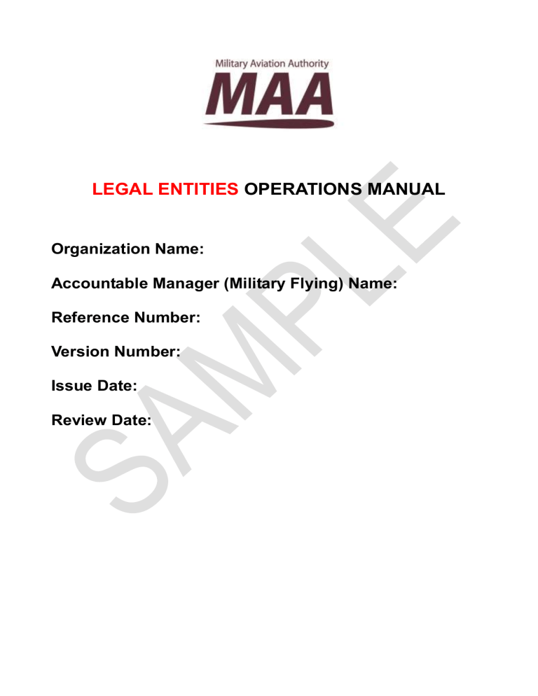 CFAOS operations manual template