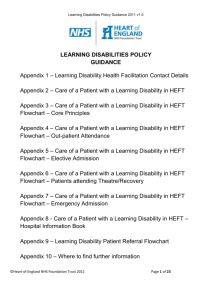 learning disabilities policy guidance 2011