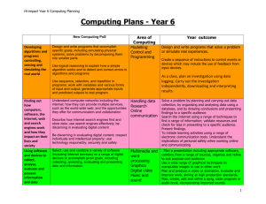 Year 6 Computing Plans