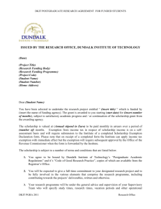 DKIT Postgrad agreement - Dundalk Institute of Technology