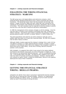 Chapter 4 – Linking corporate and financial strategies