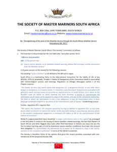 the society of master mariners south africa
