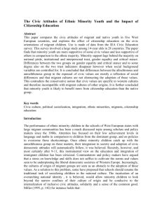 Citizenship education and the political socialization of ethnic minorities