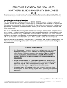 2014 Ethics Information - Northern Illinois University
