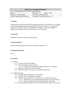 Agilent Scanner Protocol