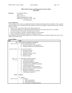 Course Syllabus - University of Nevada Agricultural Experiment