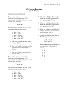 Princeton 2012/Barron 4th ed. AP Practice Problems Unit 10