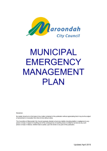 Municipal Emergency Management Plan