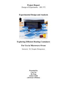 Exploring Efficient Heating Containers for Use in Microwave Ovens