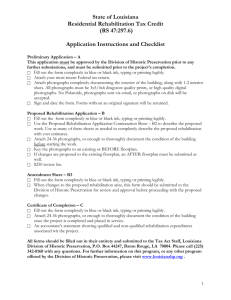 2 Application Instructions and Checklist