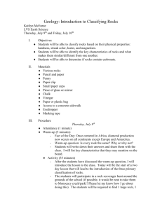 Geology: Introduction to Classifying Rocks