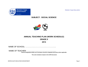 teaching plan grade 9 social science