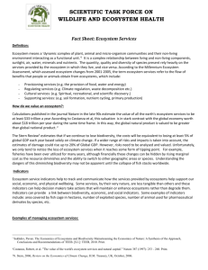 Fact Sheet on Ecosystem Services