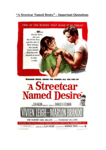 “A Streetcar Named Desire” – Important Quotations