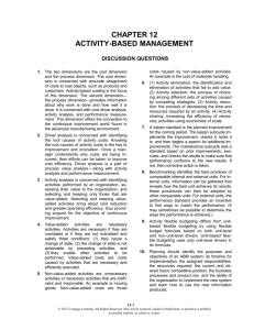 CHAPTER 12 activity-based management