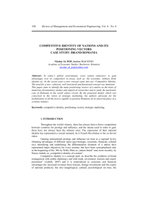 competitive identity of nations and its positioning vectors case study