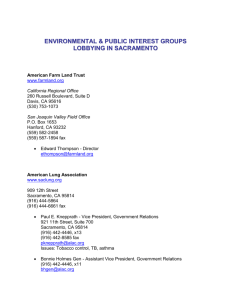 environmental/public interest groups that lobby in sacramento