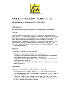 Rock Identification - Activity 3 (LP3)