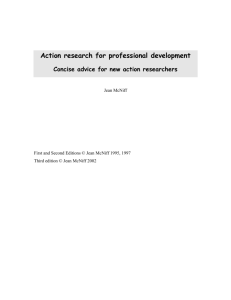 Action research for professional development