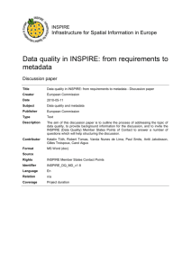 Data quality in INSPIRE: from requirements to metadata