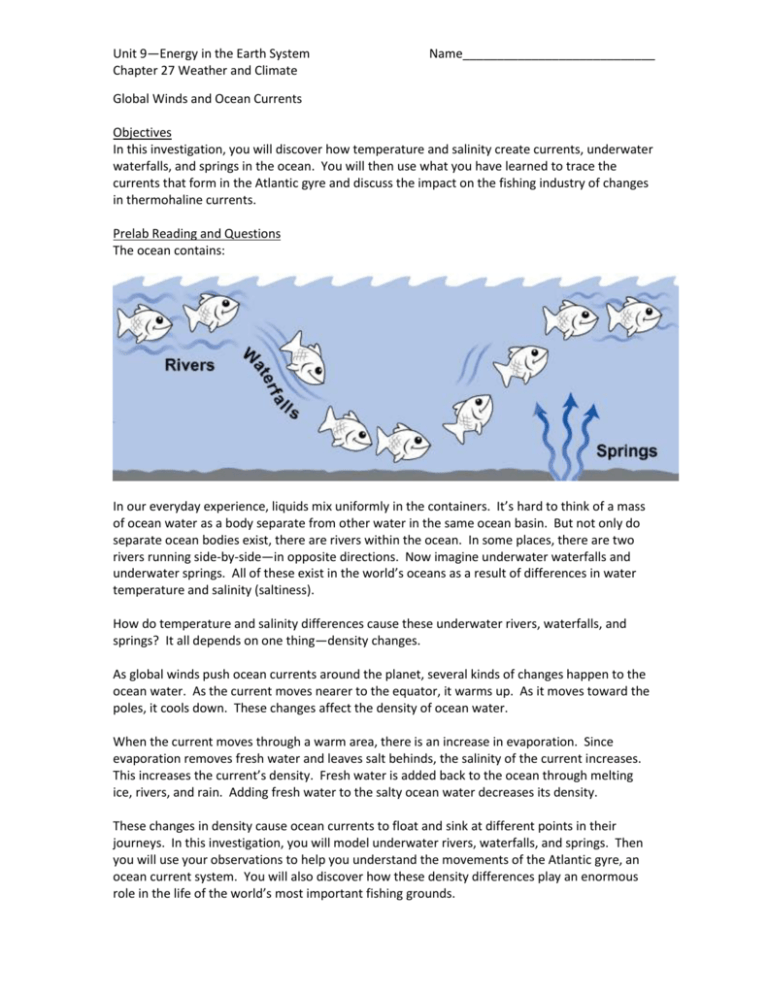 Chapter 27 Global Winds And Ocean Currents Lab