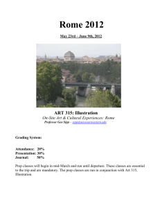 Rome 2012 (syllabus) update - Missouri Western State University
