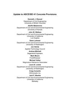 Update to ASCE/SEI 41 Concrete Provisions - PEER