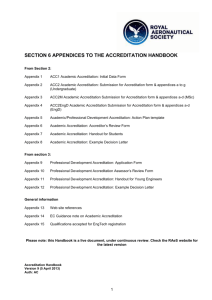 Accreditation Handbook Appendices