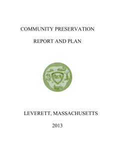 Community Preservation Report and Plan