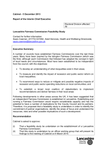 Lancashire Fairness Commission Feasibility Study