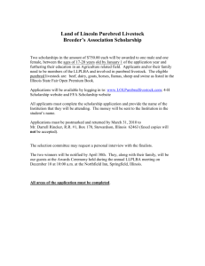 Land of Lincoln Purebred Livestock Scholarship