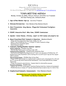 town meeting agenda - Pflugerville Council of Neighborhood